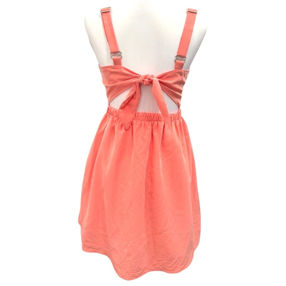 Frankly Size M Salmon Coral Peach Color Built In Bra Dress - Picture 3 of 4